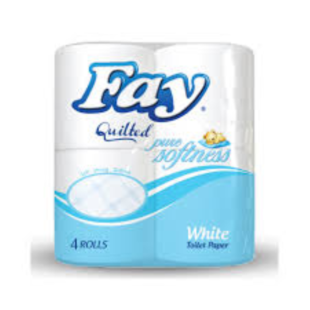 FAY TOILET PAPER WHITE UNWRAPPED 4'S